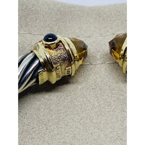 David Yurman 925 14K Gold 10MM  Renaissance Bracelet Citrine Amethyst Tourmaline - Picture 4 of 8